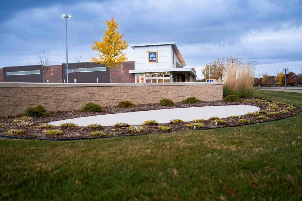 Commercial Landscaping at Aldis