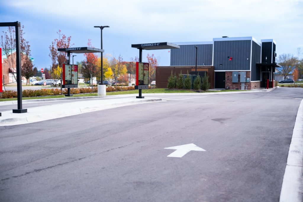Slim Chickens Ann Arbor commercial landscaping