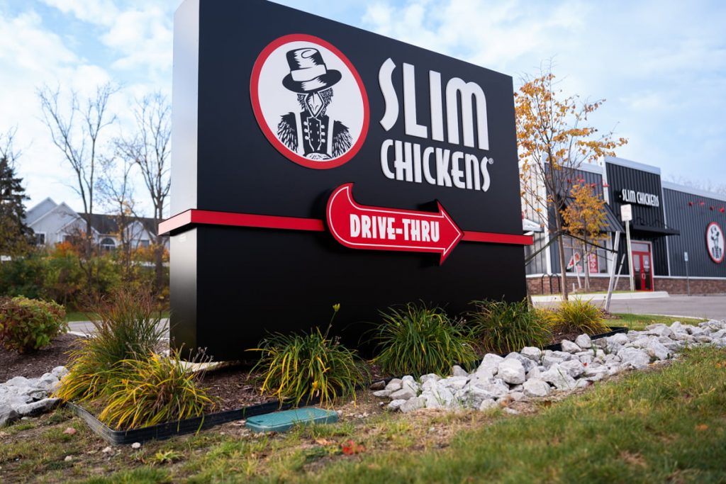 Slim Chickens Ann Arbor commercial landscaping