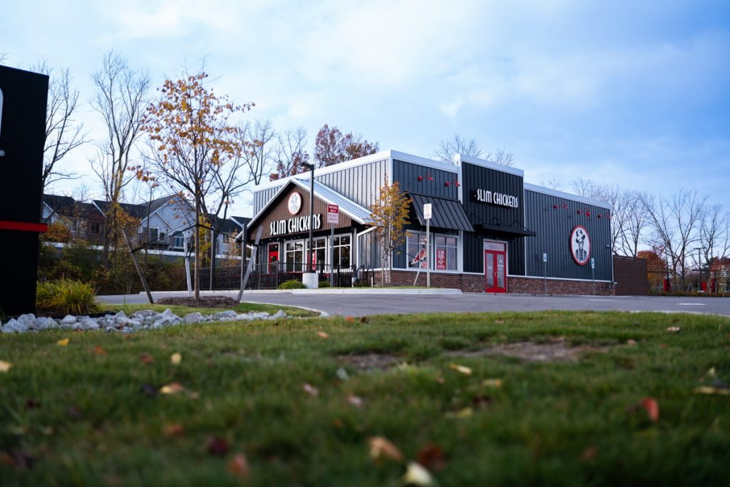 Slim Chickens Ann Arbor commercial landscaping